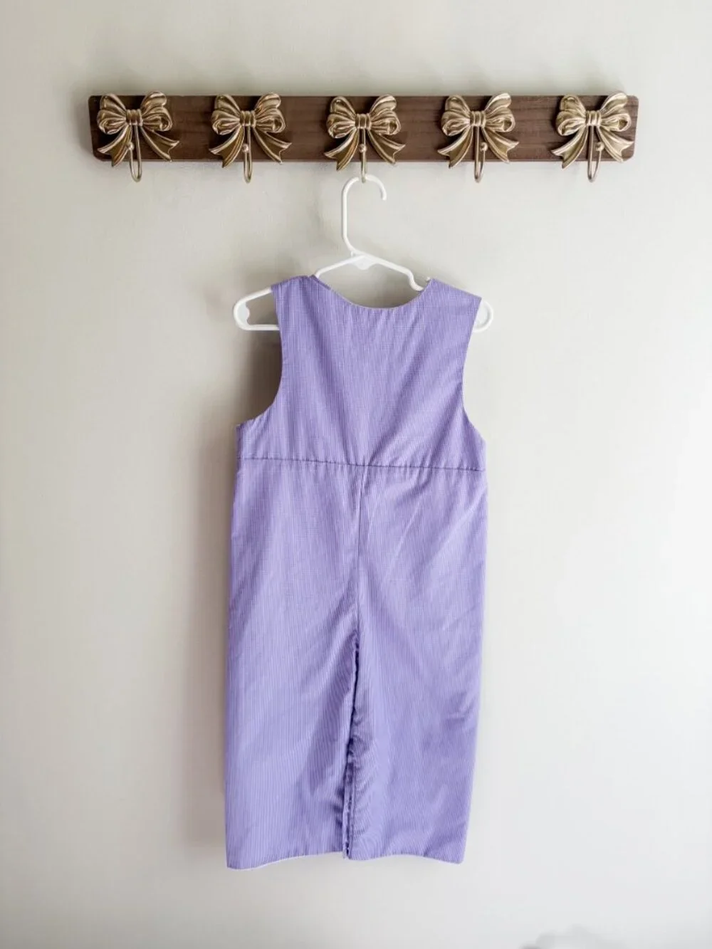 Smockingbird Boys size 2T Purple smocked romper